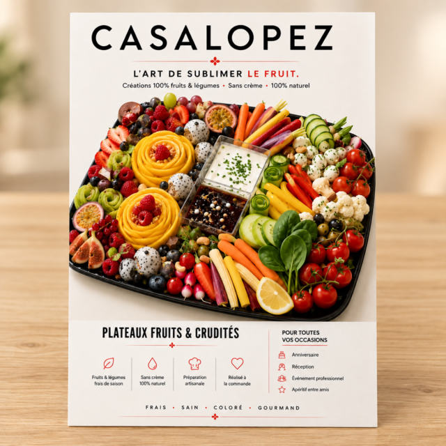 Plateau de fruits et crudités